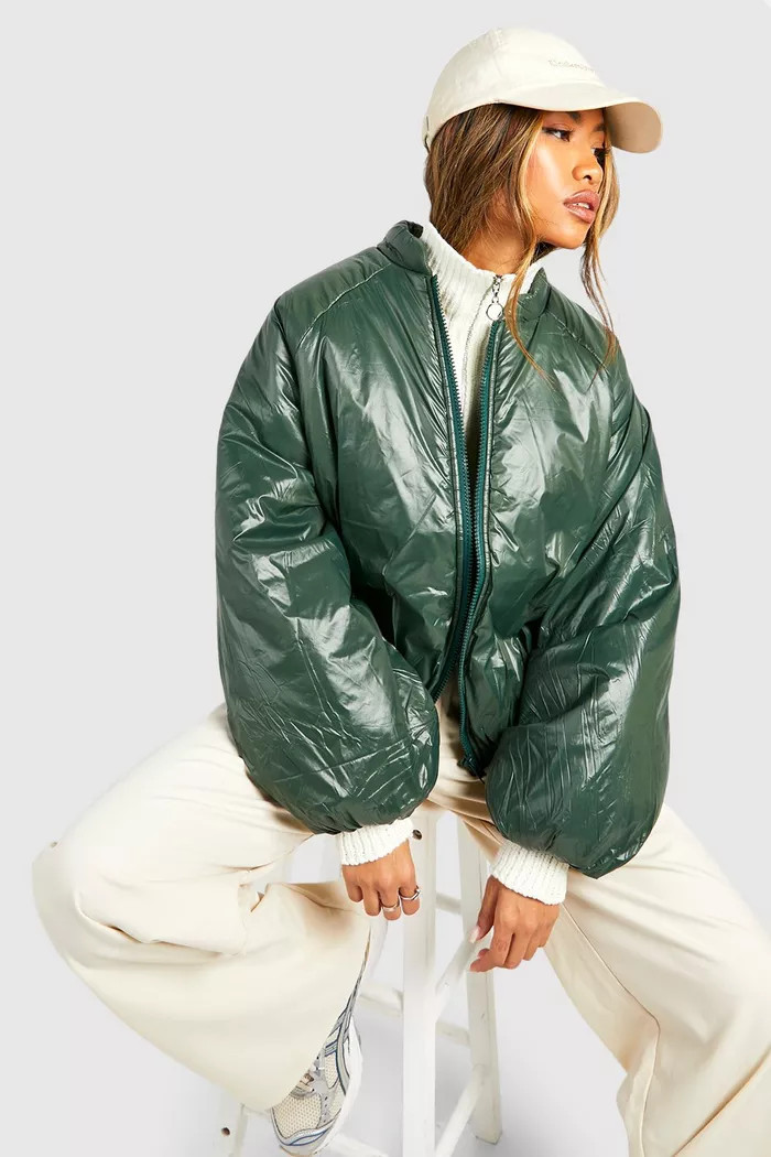 Zip Padded Puffer Jacket | Boohoo.com (UK & IE)