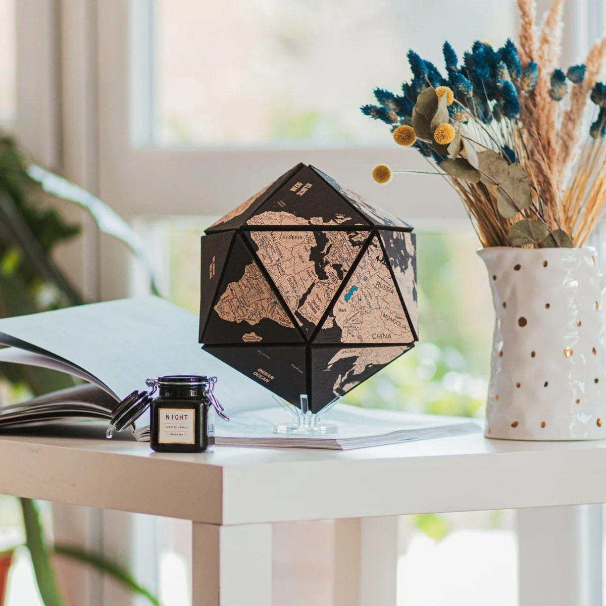 World Map Cork Globe Desk Decor | Enjoythewood