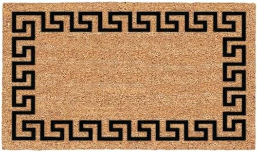 Decoir Uscoa 6035836 Greek Key Tan & Black Coir Nonslip Door Mat44; 18 x 30 in. | Amazon (US)