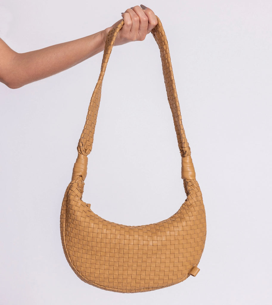 Shop Dylan Woven Hobo Bag Tan | Cleobella | Cleobella