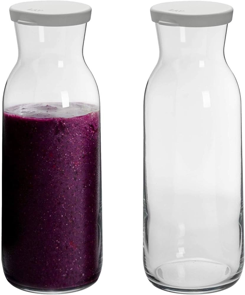 Argon Tableware 2x 1200ml Glass Water Jug - 'Brocca' Range - Juice Carafe Decanter with Silicone ... | Amazon (UK)