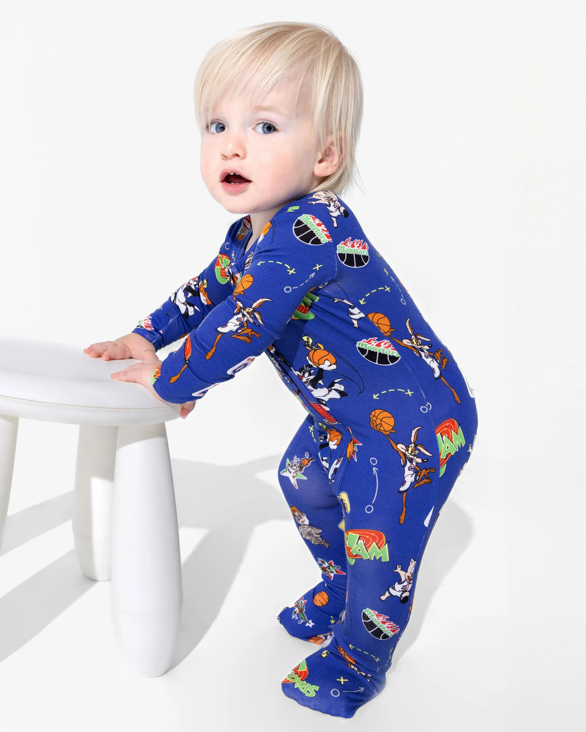 Space Jam Bamboo Convertible Footie | Bellabu Bear