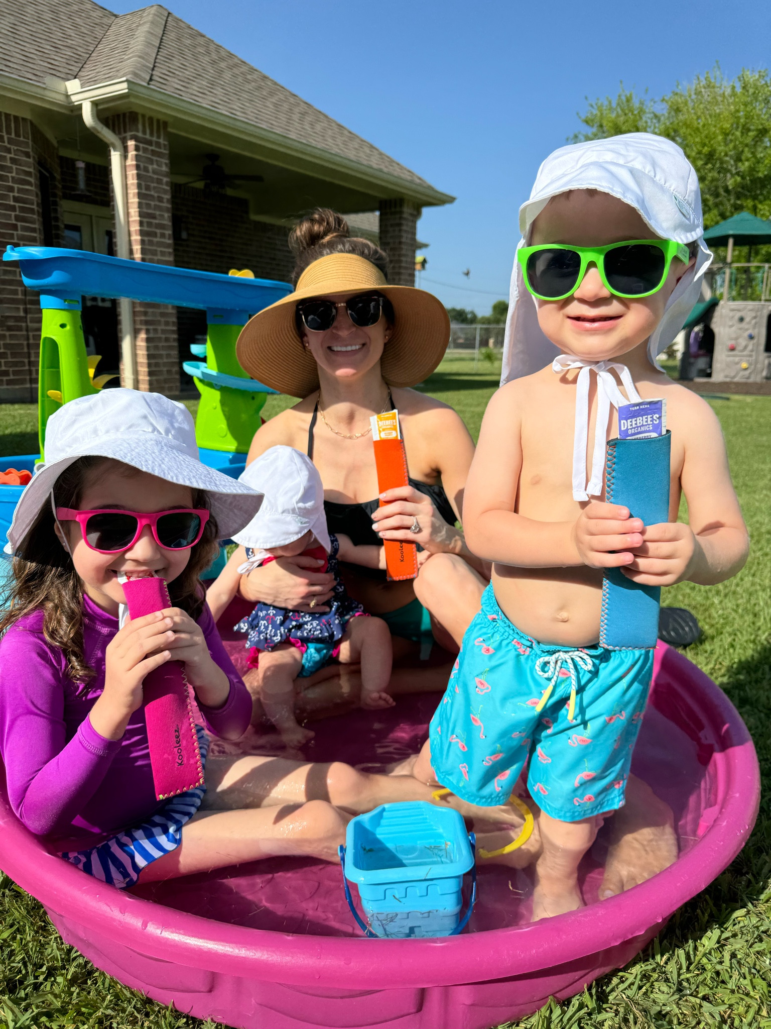 Linked our favorite organic popsicles (& koozies), & our hats! I love that I can wear my hair up in a ponytail w/my hat (& it rolls up so it’s perfect for travel/beach bag)!

#LTKFamily #LTKSeasonal #LTKSwim