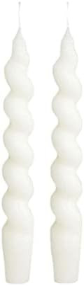 N.D 2 Pcs Spiral Taper Candles, 7.5inch Handmade Twisted Candle for Wedding Party Dinner and Home De | Amazon (US)