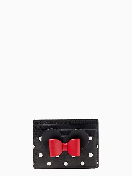 Kate Spade Disney X Kate Spade New York Minnie Mouse Card Holder, Black Multi | Kate Spade Outlet