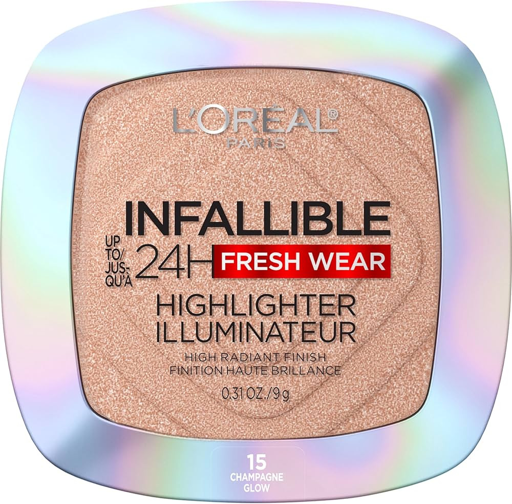 L’Oréal Paris Infallible Up to 24HR Highlighter, Longwear Powder Highlighter For All Day Glow,... | Amazon (US)