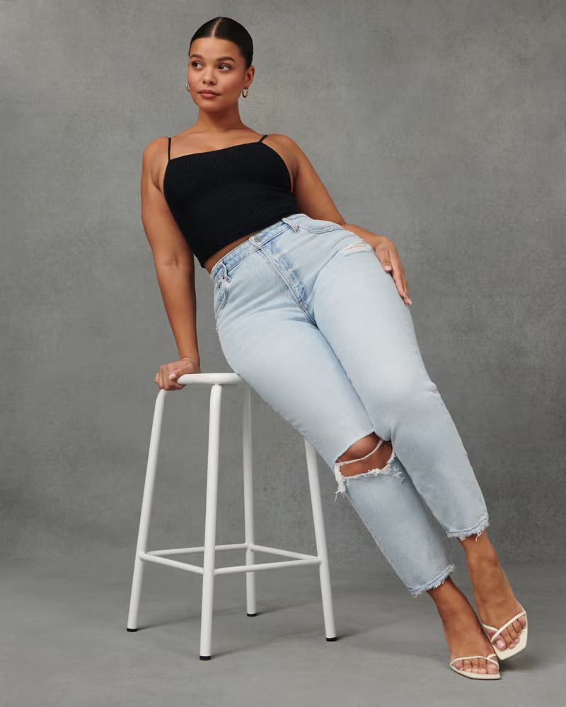 Curve Love High Rise Mom Jeans | Abercrombie & Fitch (US)