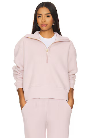 Varley Roselle Half Zip Sweatshirt in Burnished Lilac from Revolve.com | Revolve Clothing (Global)