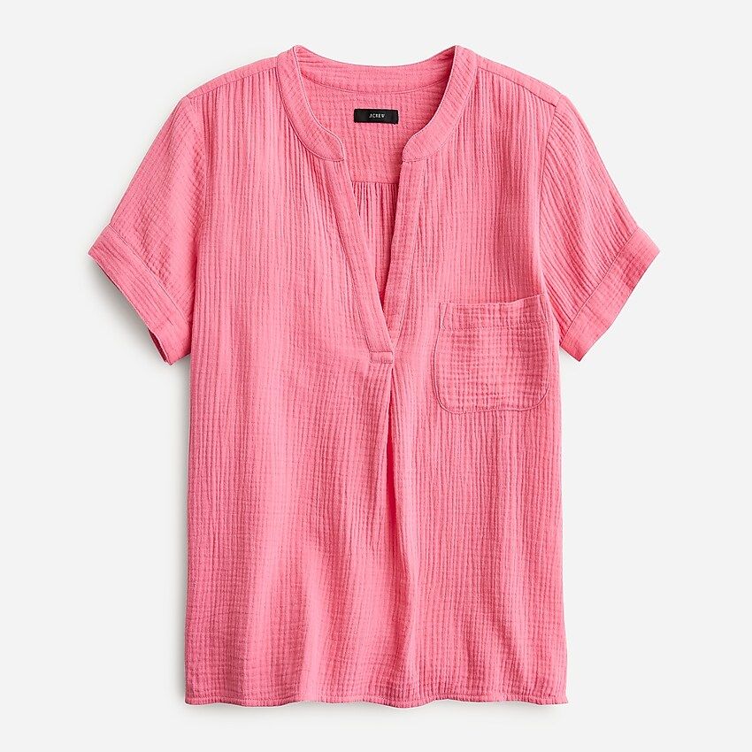 V-neck soft gauze popover | J.Crew US