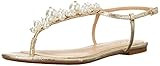 Jewel Badgley Mischka Women's Larissa Flat Sandal, Lt Gold, 9.5 | Amazon (US)
