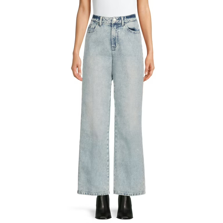 Indigo Rein Junior's Wide Leg Dad Jeans | Walmart (US)