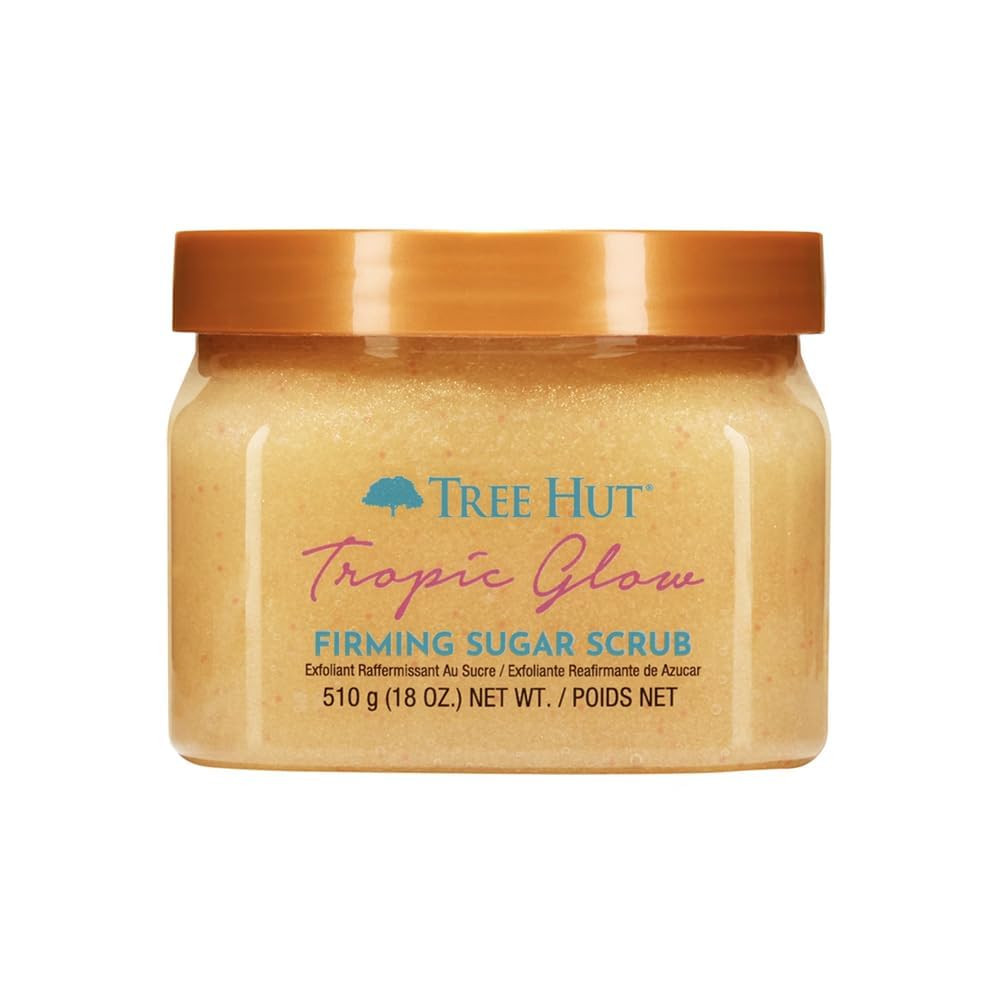 Tree Hut Body Scrub, Tropic Glow, 18 Oz | Exfoliating & Hydrating Sugar Scrub with Shea Butter & Essential Oils, Smooth Skin, Body Exfoliator For All Skin Types | Amazon (US)