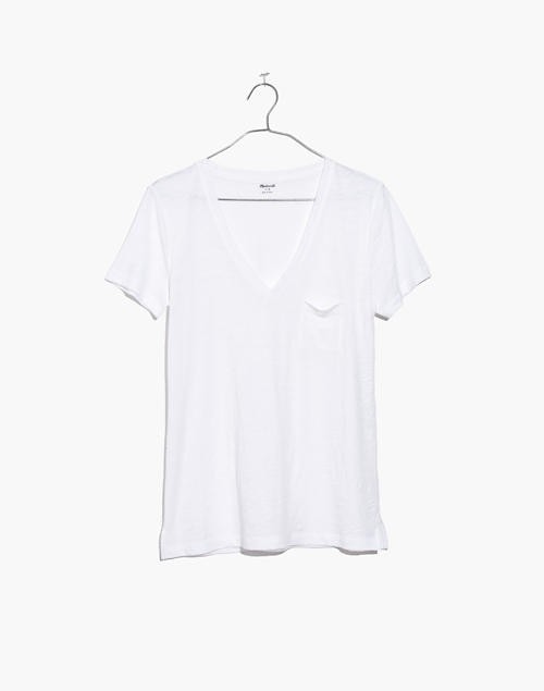 Whisper Cotton V-Neck Pocket Tee | Madewell