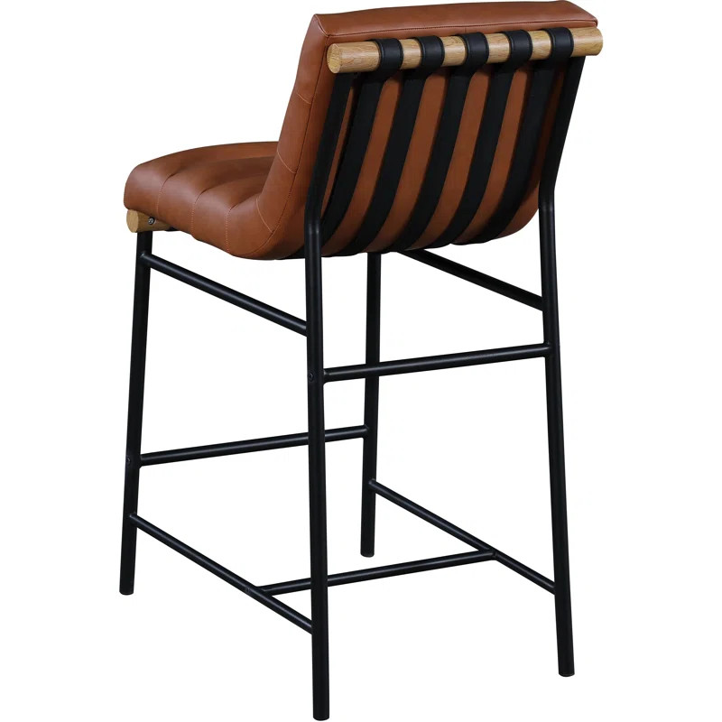 Vincentas Upholstered Counter Stool with Metal Frame | Wayfair North America