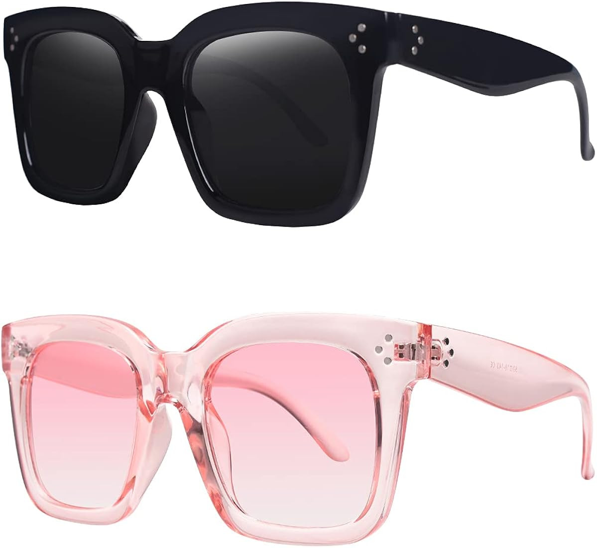 TAOTAOQI Vintage Women Oversized Sunglasses Designer Luxury Square Sun Glasses UV400 Protection F... | Amazon (US)