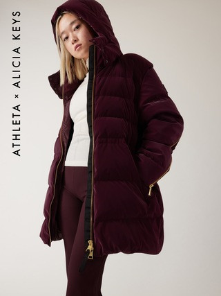 Keys Velvet Luxe Puffer | Athleta