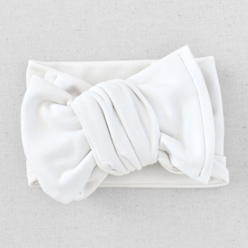 Brushed Oversized Bow Headband neutrals: White, Sand Tan, Newborn / Baby - Etsy | Etsy (US)
