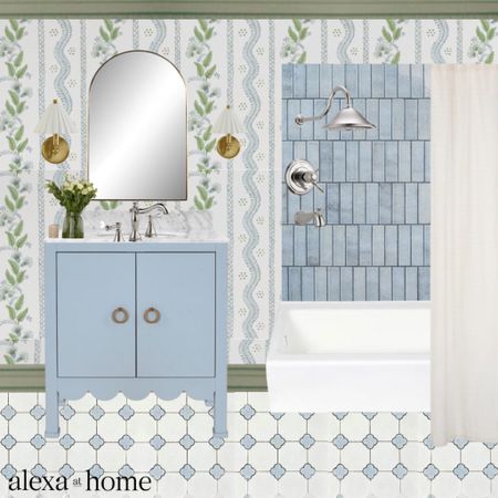 Whimsy bathroom, grandmillenial style bathroom, traditional bathroom, granny chic bathroom 

#LTKhome