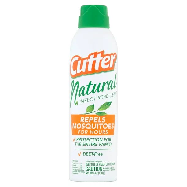 Cutter Natural Insect Repellent, DEET Free, 6-Ounces | Walmart (US)