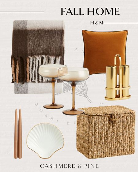 H & M fall home decor accessories. 

Throw blankets, pillows, candles, baskets, glassware 

#LTKparties #LTKhome #LTKfindsunder50