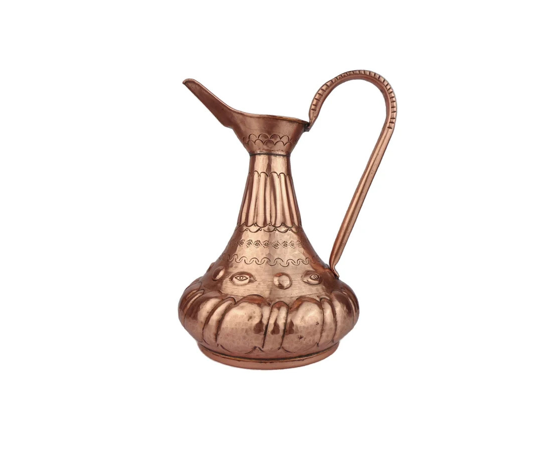 Antique Copper Pitcher, Hand Engraved Copper Pitcher, Handmade Copper Pitcher | Etsy (US)