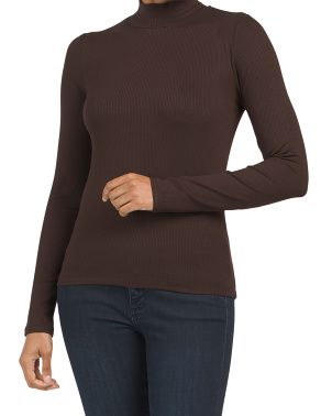 Ribbed Long Sleeve Mock Neck Top | Marshalls