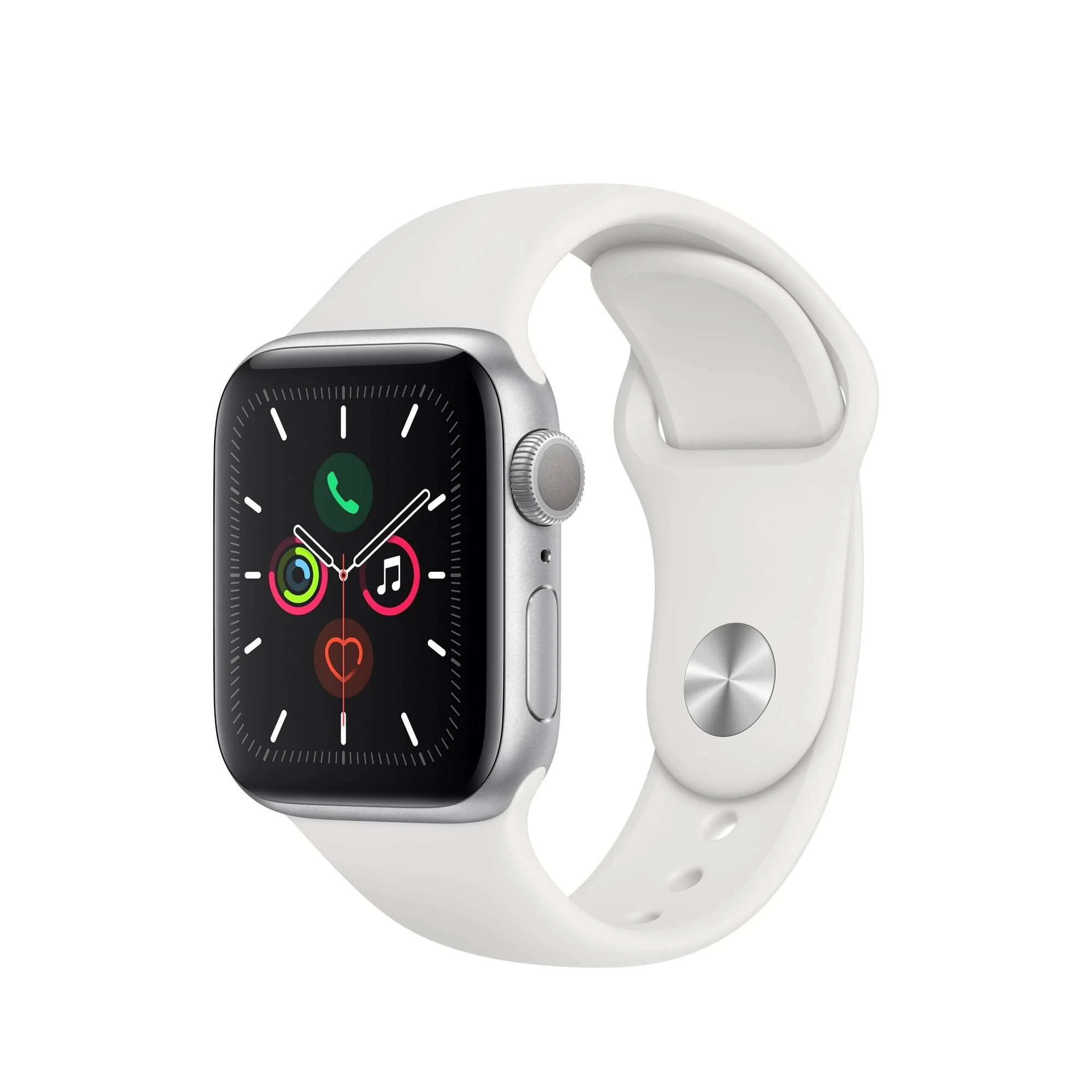 Restored Apple Watch Series 5 (GPS, 40mm) - Silver Aluminum Case - White Sport Band (Refurbished)... | Walmart (US)