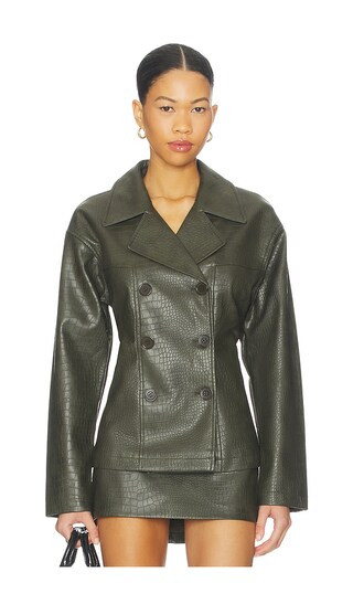 Caroline Faux Leather Jacket | Revolve Clothing (Global)