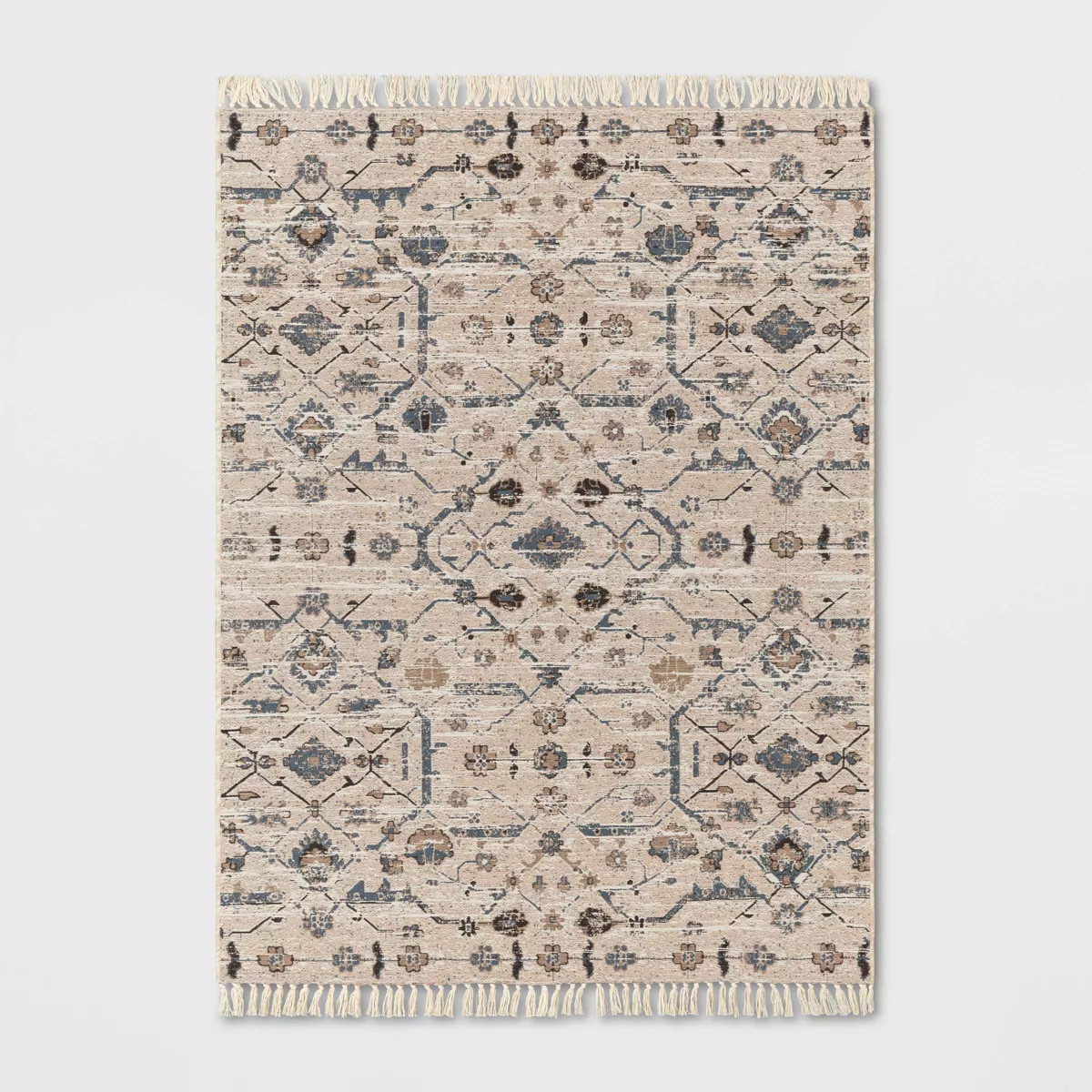 Vintage Persian Linen Rectangular Woven Outdoor Rug Multicolor Naturals - Threshold™ | Target