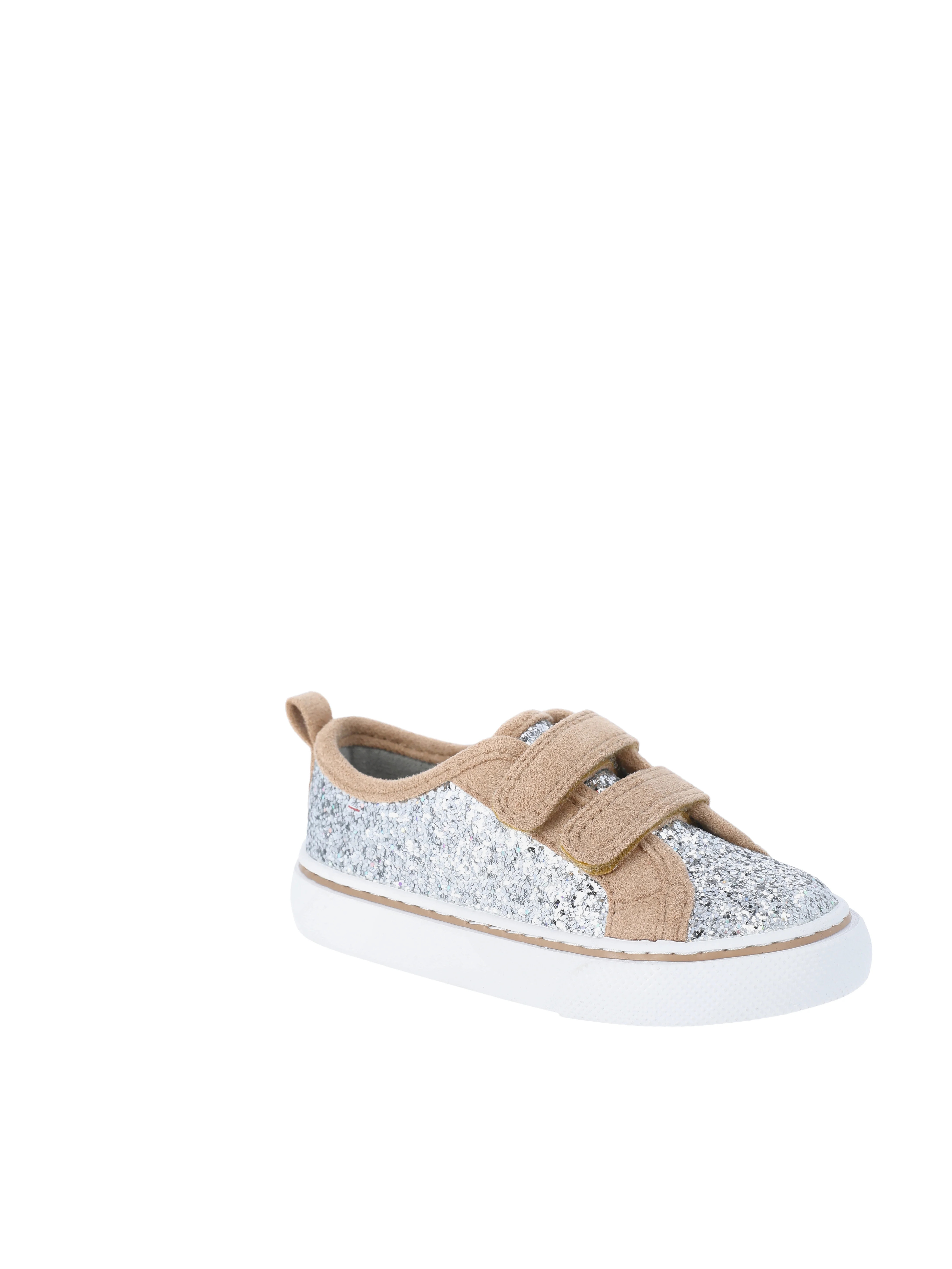 Wonder Nation Toddler Girls Glitter Two Strap Skate Sneakers | Walmart (US)