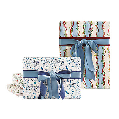 Bow Vine Gift Wrap with Exclusive Watercolor Design & 10 Foot Roll | Ballard Designs, Inc.