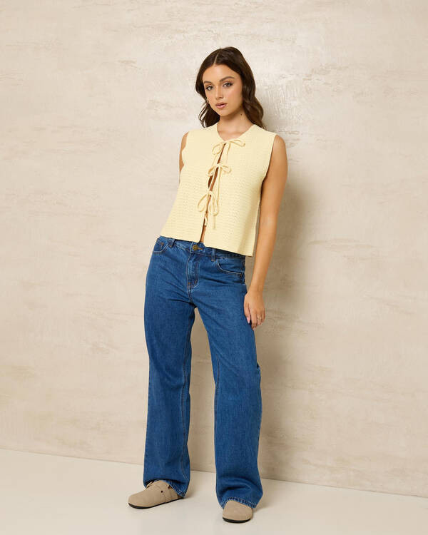 Bridgette Tie Front Knit Top | City Beach (US)