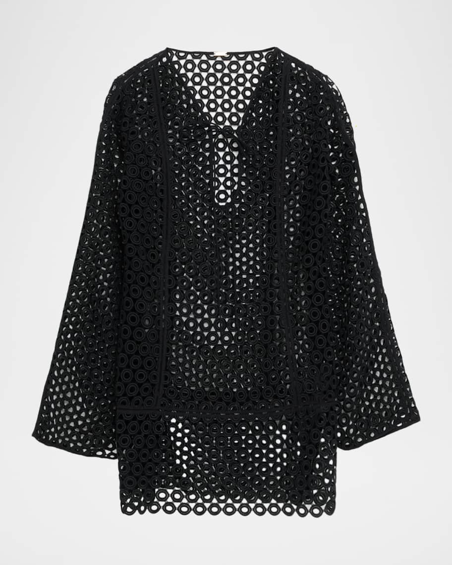 Cult Gaia Omara Open-Knit Mini Dress Coverup | Neiman Marcus