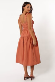 Ninah Midi Dress - Terracotta | Petal & Pup (US)