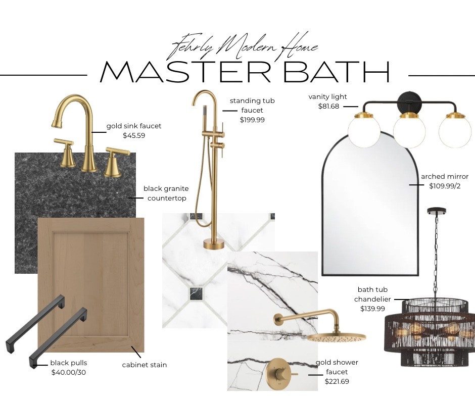 Dyck custom home build master bath finishes 