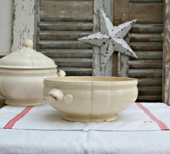 Serving Bowl / Ironstone / Antique Bowl / French / Bowl / Sarreguemine / French Farmhouse / Vintage  | Etsy (US)