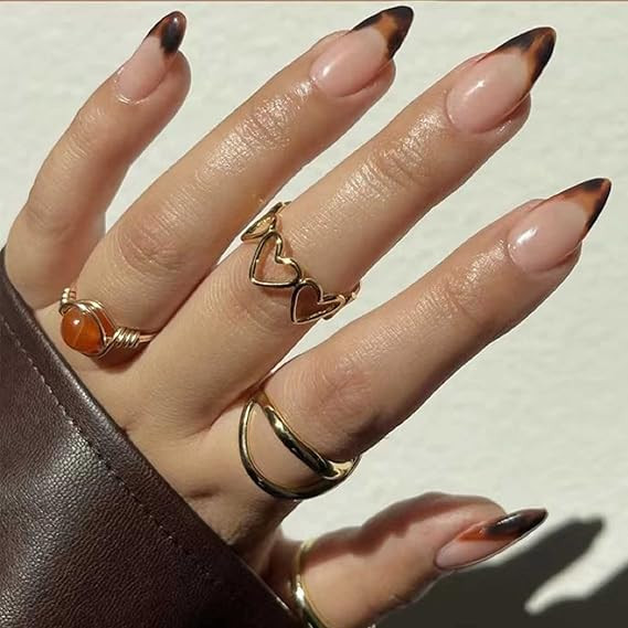 Medium Press on Nails Full Cover Fake Nails Acrylic Stick on Nails False Nails for Women and Girl... | Amazon (US)