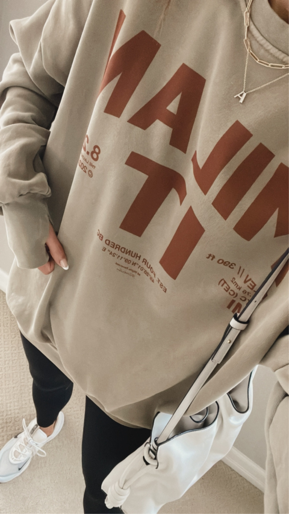 Cozy airport outfit✈️ I'm just shy of 5/7" wearing the size small graphic sweatshirt that's under $100! #stylinbyaylin #aylin

#LTKTravel #LTKStyleTip #LTKSeasonal