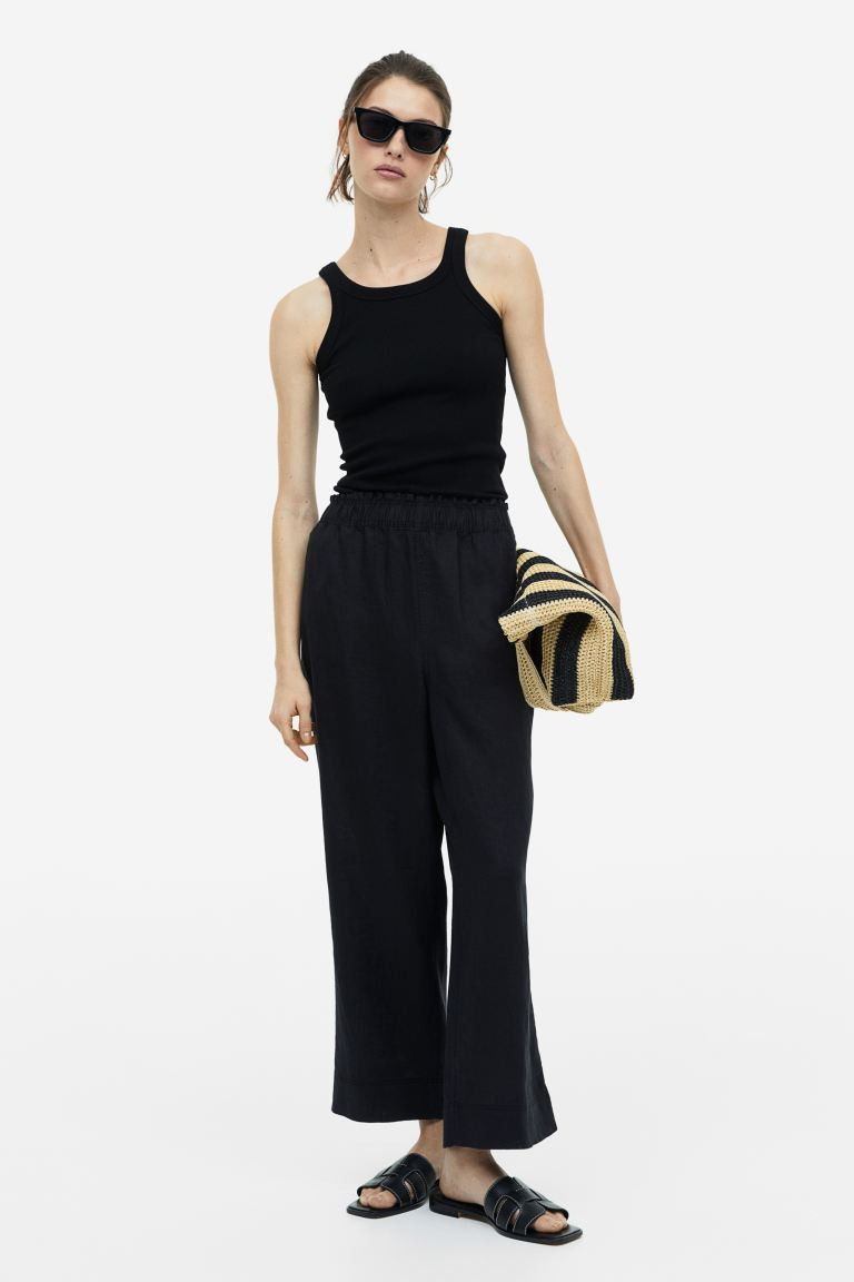 Knöchellange Leinenhose | H&M (DE, AT, CH, NL, FI)