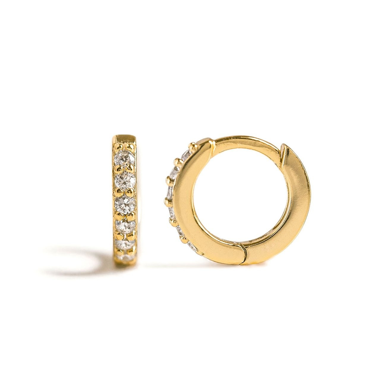 Pave Huggie Earrings | AMY O