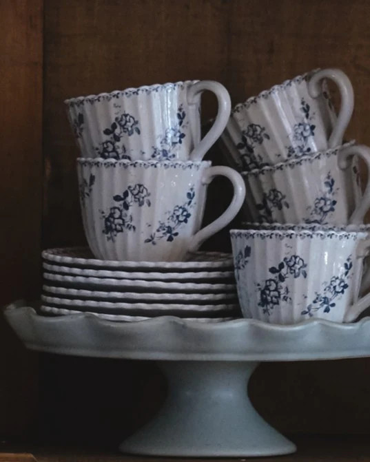Heirloom Garden Floral Tea Cup and Saucer Set | Magnolia