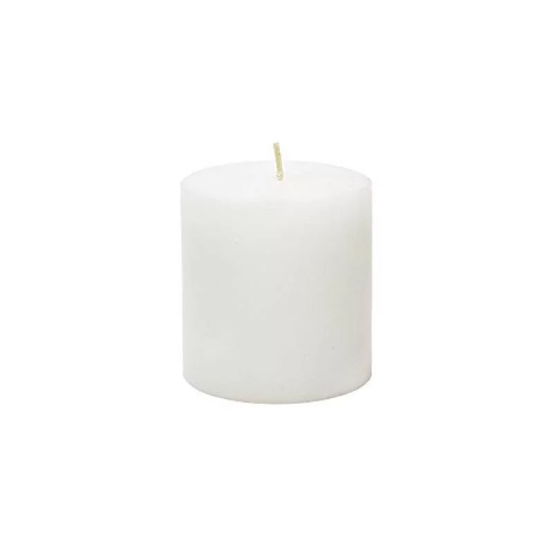 Mega Candles - Unscented 3" x 3" Hand Poured Round Premium Pillar Candle - White | Walmart (US)