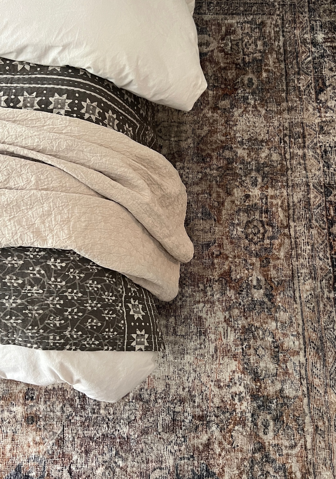 
Primary bedroom styling ideas 

Vintage look loloi amber Lewis cloudpile sunset ink rug charcoal brown, mustard, rust, brown Etsy kantha quilt floral geometric ikat print ivory dark tan black plaid throw blanket woven tray stripe throw pillow boucle vintage antique art print concrete cement urn lamp with white pleated shade found vase Amazon drapes natural oatmeal color grandma chic vintage modern organic earth tones vintage dresser arched mirror green leaf realistic stems marble candle holder taupe taper candle wood bowl found vase 

#LTKFind #LTKhome #LTKSale