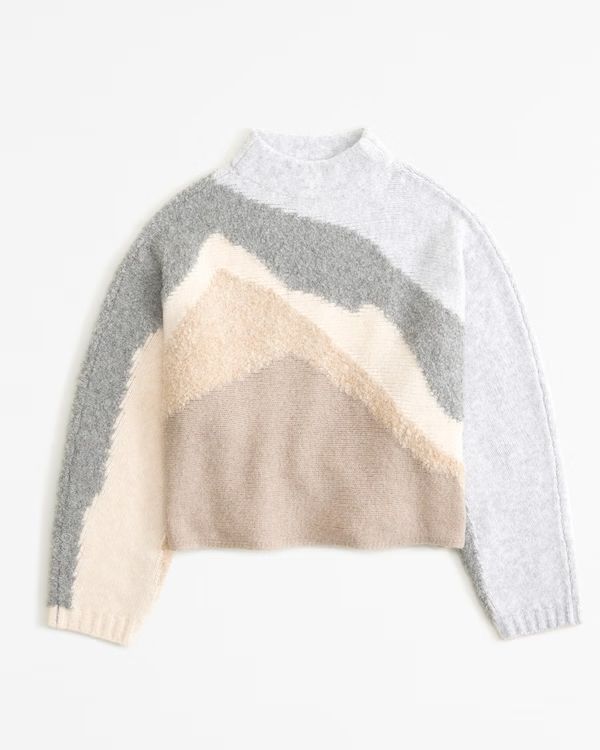 Intarsia Mockneck Dolman Sweater | Abercrombie & Fitch (US)