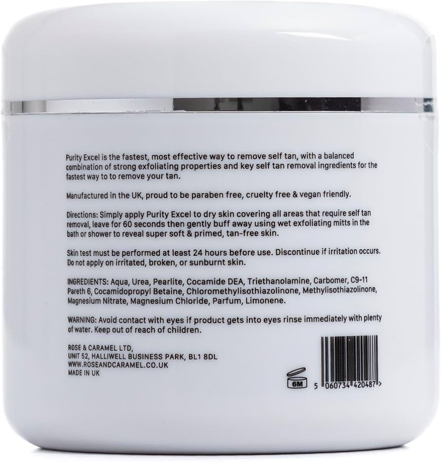 Rose & Caramel Purity Excel 60 Second Fake Tan Remover 440ml | Amazon (UK)