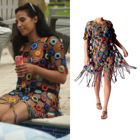 Danielle Olivera’s Multicolored Crochet Cover Up 