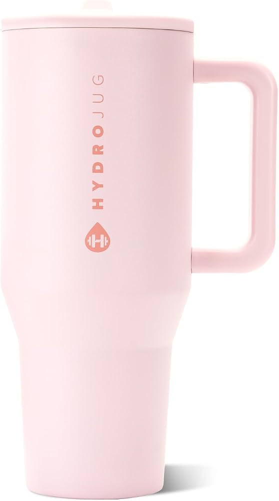 HydroJug Traveler 40oz, Insulated Tumbler with Handle & Straw, Pink Sand | Amazon (US)