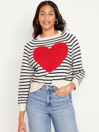 Cropped Crew-Neck Sweater for Women | Old Navy (US)