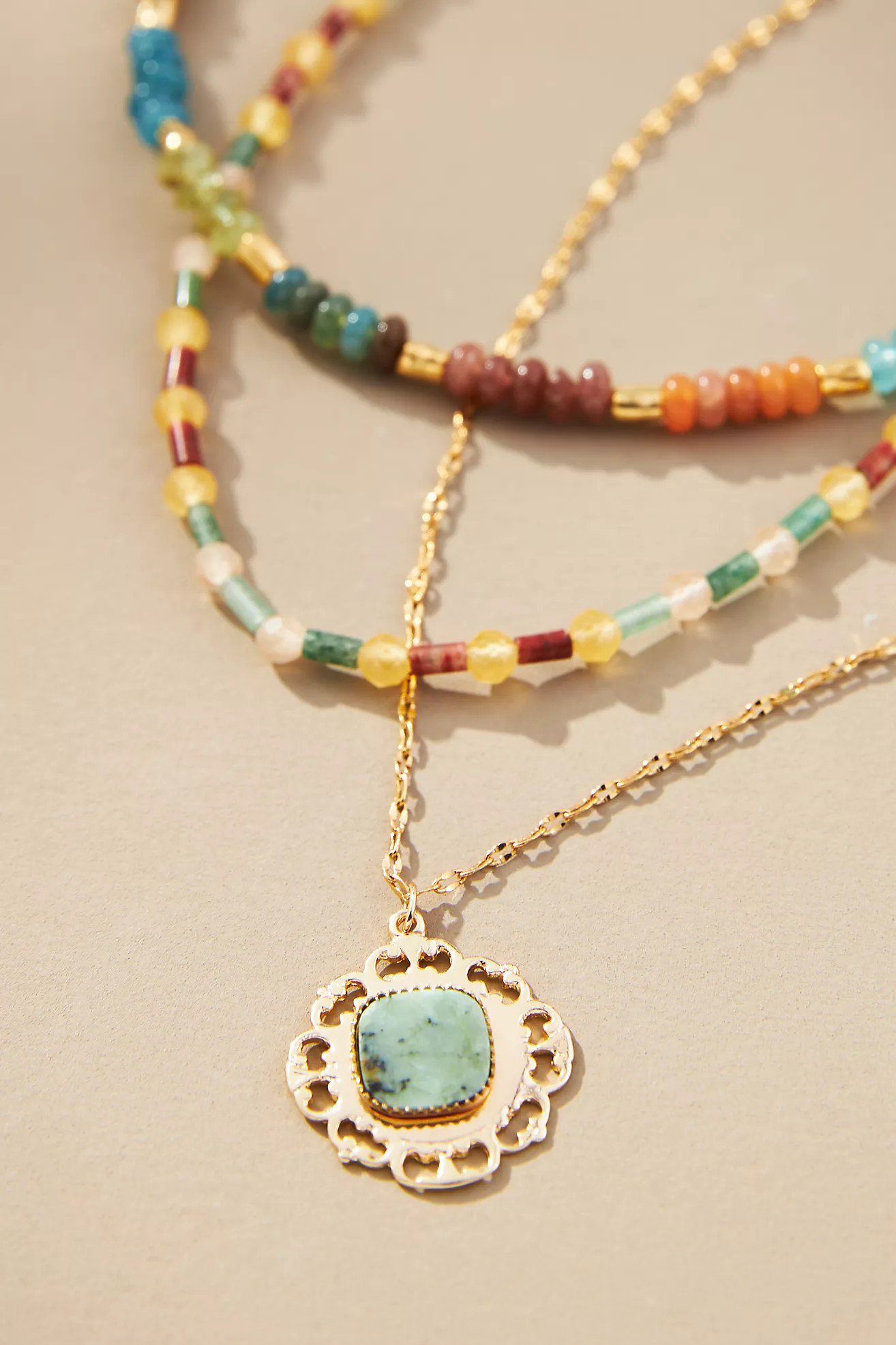 Shades of Sea Triple-Layer Necklace | Anthropologie (US)