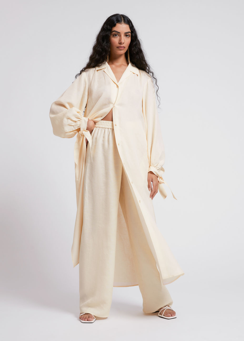 Relaxed Pull-on Linen Trousers - Beige | & Other Stories US